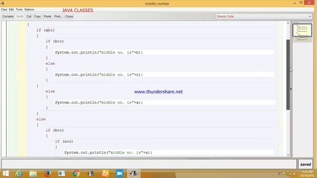 Middle number in java program || Total Education|| смотреть онлайн