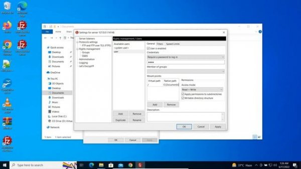 Filezilla FTP Server Setup for Windows