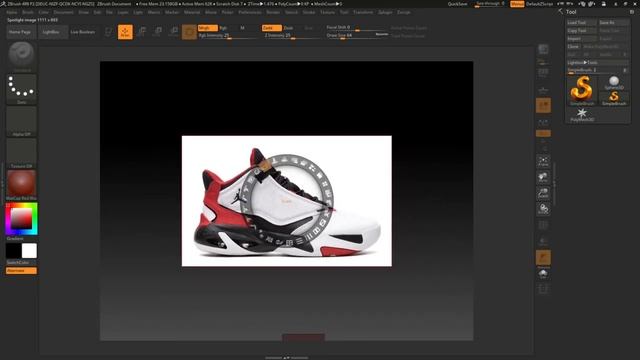 Как добавить референсное изображение в zbrush / How to add a reference image to zbrush смотреть онлайн
