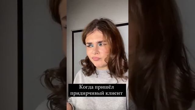 КОГДА КЛИЕНТКА ПРИДИРЧИВА И СРАВНИВАЕТ КАЖДУЮ СТРЕЛКУ ПО ЛИНЕЙКЕ ??#визажист #макияж #юмор смотреть онлайн