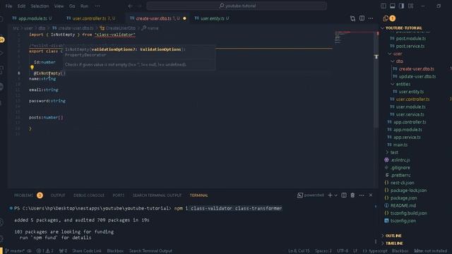 8 - Nest JS || Class Validator & (DTO) смотреть онлайн
