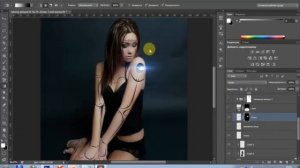 Композиция Девушка   Киборг в Photoshop