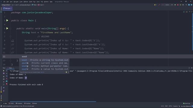 Java String methods: indexOf() and lastIndexOf(). смотреть онлайн