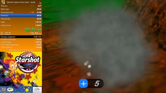 Starshot: Space Circus Fever Any% in 1:18:01 смотреть онлайн