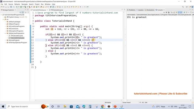 java program to find largest of 4 numbers смотреть онлайн