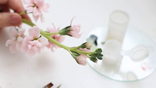 букет с гранатом цветы из холодного фарфора мастер класс DIY смотреть онлайн