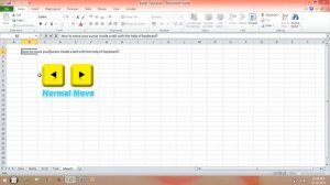 How to Move Cursor Inside a Cell with Keyboard in Excel