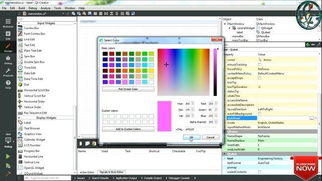 Qt Tutorial | How to use Label in English смотреть онлайн