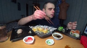 МУКБАНГ/АСМР СУШИ и РОЛЛЫ/ ВАСАБИ/ ИМБИРЬ/ СОЕВЫЙ СОУС/ ВТОРОЙ РАЗ ЕМ/ УЖИН/EATING/ASMR/Mukbang#393