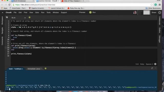 Find all Values Where the Index is a Fibonacci Number | Ruby смотреть онлайн