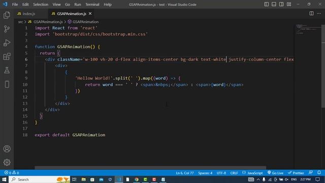 Create Revealing Text Animation with React and GSAP смотреть онлайн