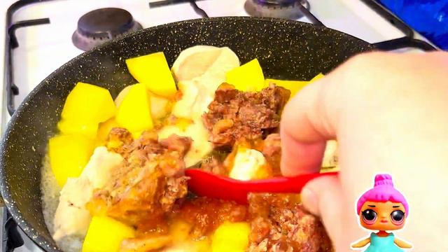 ЛЕНИВЫЙ БЕШБАРМАК В СКОВОРОДЕ ЗА 5 МИНУТ  РЕЦЕПТ ДЛЯ ТВОЕЙ МАМЫ