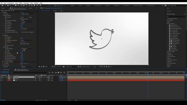 Контурная анимация логотипа в After Effects смотреть онлайн