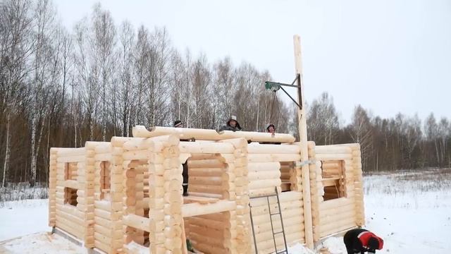 Дом из Финского Бревна за 7 дней своими руками Шаг за шагом dtvv Tg.... смотреть онлайн