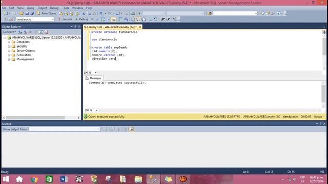Como crear una base de datos en SQL SERVER 2014 === Anahy & Rosario === смотреть онлайн