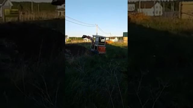 миниэкскаватор Kubota, перекидка грунта смотреть онлайн