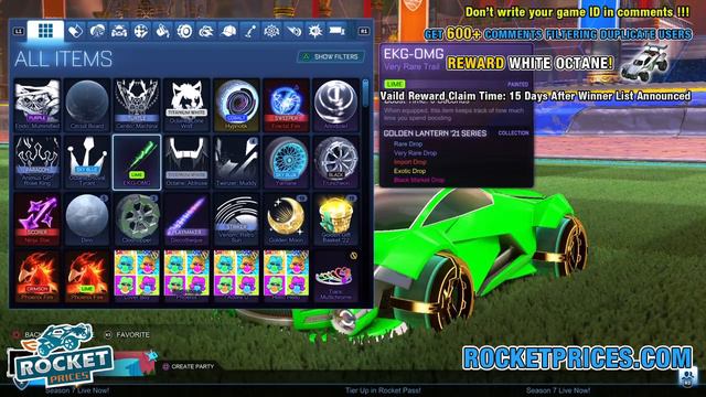 Win 40x Rocket League Golden Crates For FREE | Rocketprices.com Giveaway 195-2