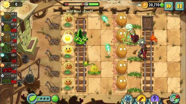 Plants vs. Zombies 2 - Gameplay Walkthrough Part 9 - Wild West (iOS, Android) смотреть онлайн