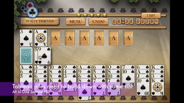 How To Play Forty Thieves Solitaire - Pandora's Solitaire Collection (Best card games 2018) смотреть онлайн
