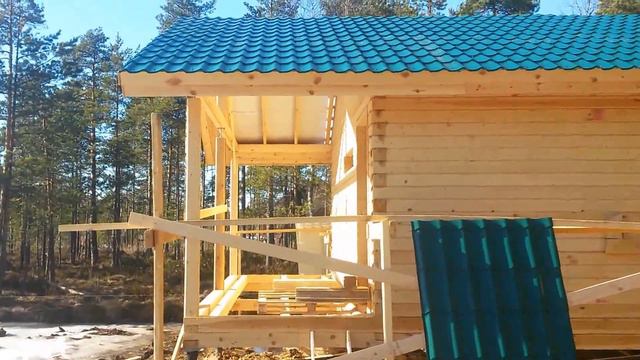 Строительство бани из бруса смотреть онлайн