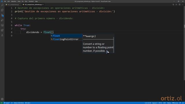 Python Curso V2: 227 Conversión de Datos de Punto Flotante Segura con Uso Excepciones смотреть онлайн