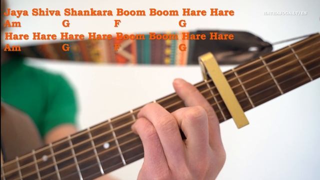 Learn Kirtan - How to play Jaya Shiva Shankara Boom Boom Hare Hare on Guitar смотреть онлайн
