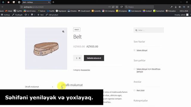 Woocommerce'in azərbaycan dilinə tərcümə olunması. Hissə 2 смотреть онлайн