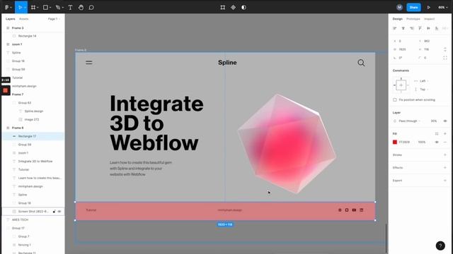 How to make an interactive 3D web hero banner with Spline and Webflow | Tutorial смотреть онлайн