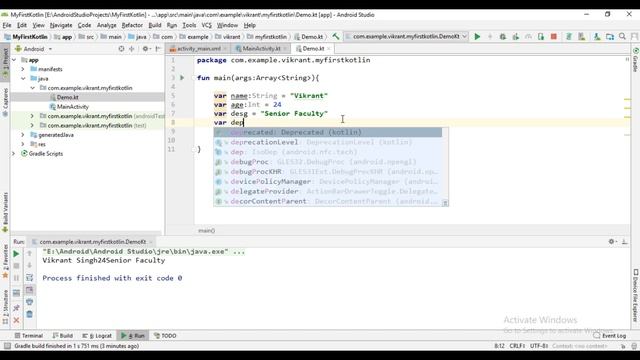 Kotlin in Hindi (Lecture 7), Data Types - Full tutorial on Android App Development смотреть онлайн