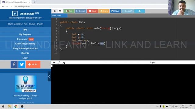 Learn to code in JAVA | INTRODUCTION | PROGRAM STRUCTURE | KEYWORDS | ARITHMETIC OPERATIONS смотреть онлайн