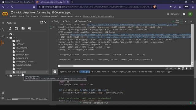 IMPRESIONANTE. Cambia rostros GRATIS en Google Colab con IA смотреть онлайн