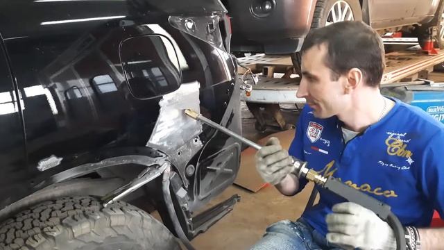 Ремонт задней части кузова Тойота Фортунер (Toyota Fortuner) в СПб смотреть онлайн