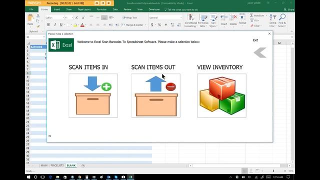 Excel Scan Barcodes To Spreadsheet- Windows / Office / 365 Addin смотреть онлайн
