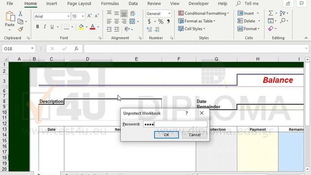 Remove The Workbook Protection Using The Password 1234.