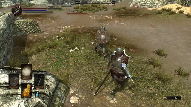 Skyrim LE - Dark Souls gameplay: duel смотреть онлайн