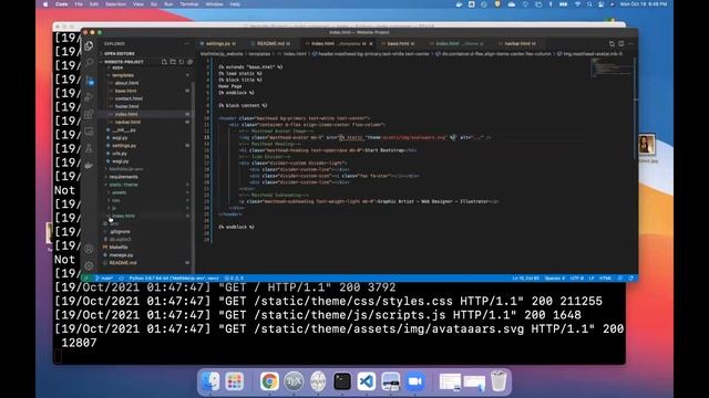 How to make a website with Python and Django: (Static front assets )-Part 3 смотреть онлайн