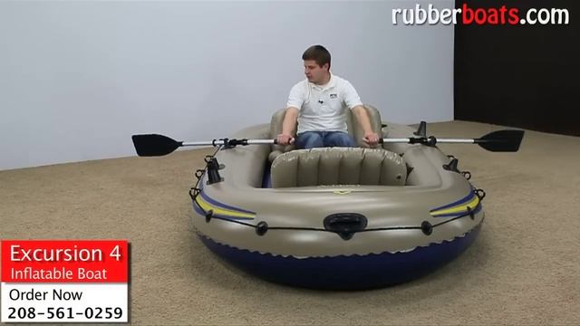 Intex Excursion 4 Inflatable Boat Video Review by Rubber Boats смотреть онлайн