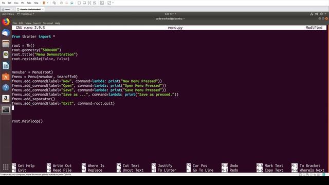 Create Menu In Python Application смотреть онлайн