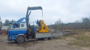 Установка кму, манипулятор HMF 2120 на маз manipulator truck manipulator  будни манипуляторщика #6