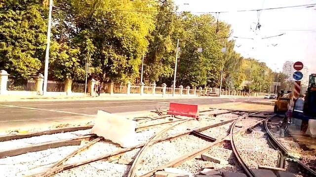 ремонт трамвайных путей стрелочный перевод меняют, театр РОМАНА ВИКТЮКА смотреть онлайн