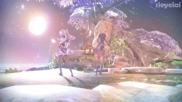 【MMD Genshin Impact】 Keqing and Mona - Sea Breeze смотреть онлайн
