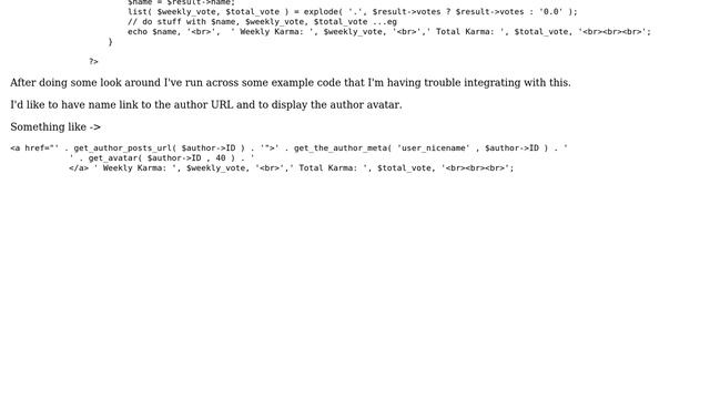 Wordpress: wpdb getting avatars and author url смотреть онлайн
