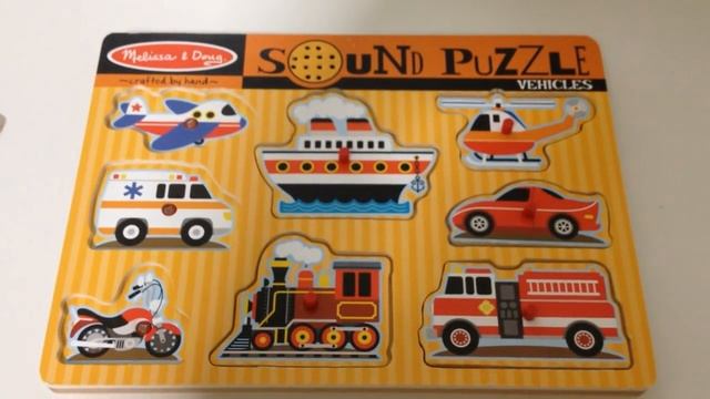Melissa and Doug Sound Puzzle Vehicles Trucks Jigsaw Puzzle with Sounds смотреть онлайн