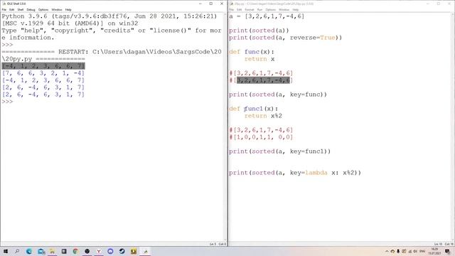 Python за 1 минуту #20: Сортировка методом sorted смотреть онлайн