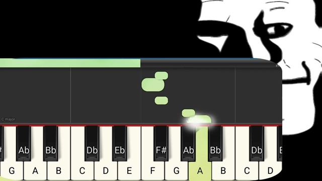 Trollface Perturbado Canción Piano tutorial fácil смотреть онлайн