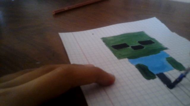 Рисуем зомби из майнкрафта смотреть онлайн