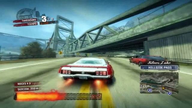 BURNOUT PARADISE THE ULTIMATE BOX - TAKEDOWNS GAMEPLAY PC 8800GT XFX смотреть онлайн