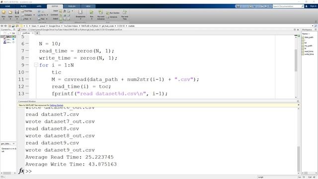 Code Quickie: MATLAB vs. Python Round 3: CSV I/O (Read and Write CSV) смотреть онлайн