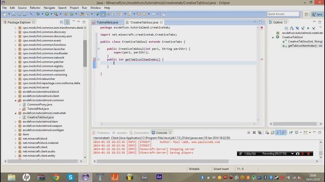 How To Make A Minecraft Mod [1.6.4]- Episode 9- Creative Tabs смотреть онлайн