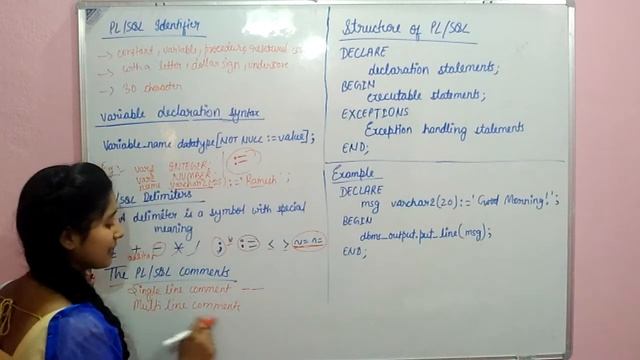 PL/SQL identifier|PL/SQL variable|PL/SQL delimiters|Pl/SQL comments|PL/SQL Structure| by Anchal Mam смотреть онлайн